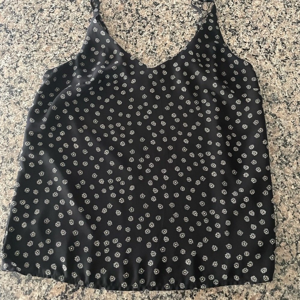 Banana Republic Black and White Floral Camisole